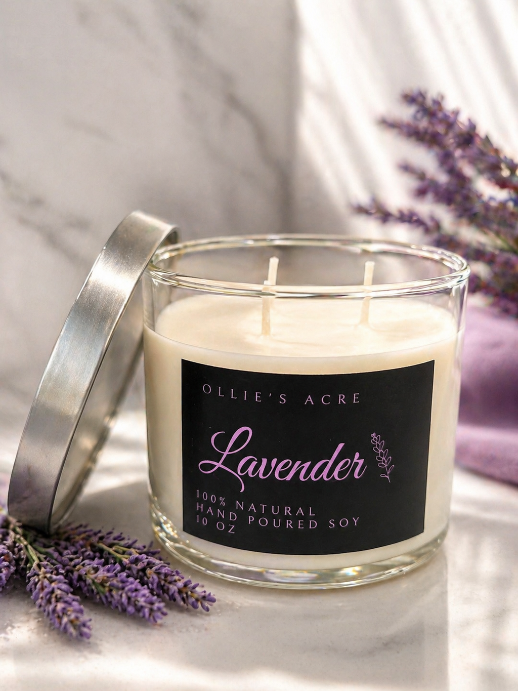 Lavender 3 Wick Candle